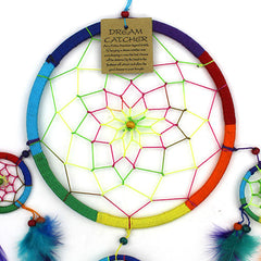 Large Bright Rainbow Dreamcatcher-Home Décor-Siesta Crafts