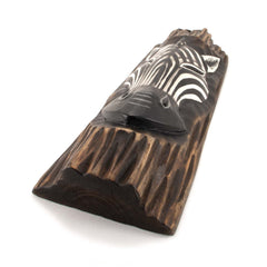 Zebra Face in Wood-Ornaments & Figurines-Siesta Crafts