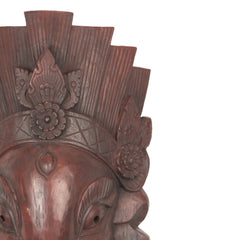 Artisan Dark Wood Large Ganesh No.367-Home Décor-Siesta Crafts