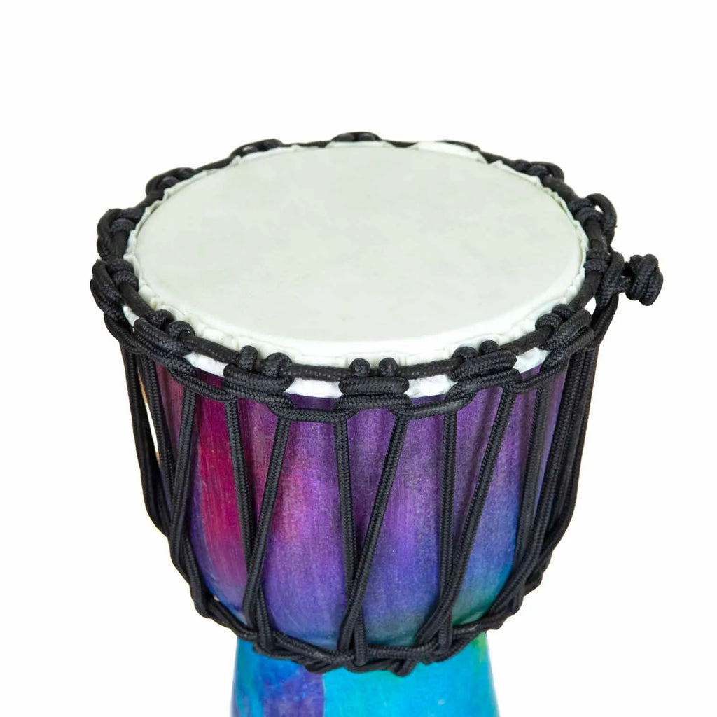 Small Rainbow Djembe-Drums-Siesta Crafts