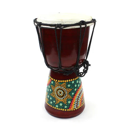 Small Painted Djembe-Drums-Siesta Crafts