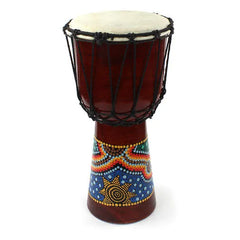 Medium Painted Djembe-Drums-Siesta Crafts