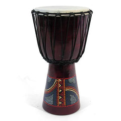 Medium Painted Djembe-Drums-Siesta Crafts