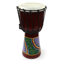 Medium Painted Djembe-Drums-Siesta Crafts