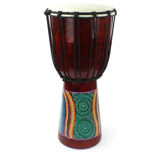 Large Painted Djembe-Drums-Siesta Crafts