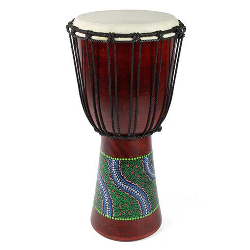 Large Painted Djembe-Drums-Siesta Crafts