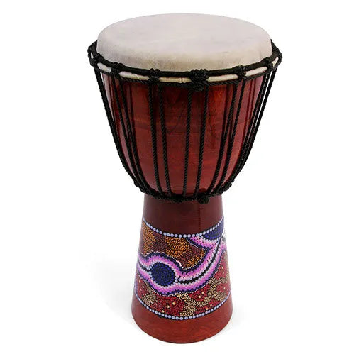 Large Painted Djembe-Drums-Siesta Crafts