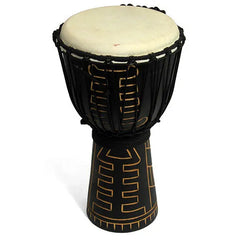 Dark Carved Good Quality Djembe 50cm-Drums-Siesta Crafts