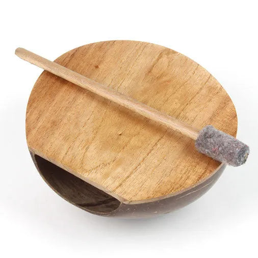 Coconut Drum and Beater-Drums-Siesta Crafts