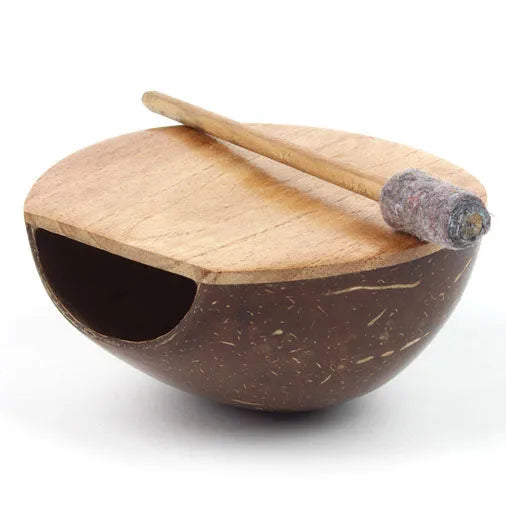 Coconut Drum and Beater-Drums-Siesta Crafts