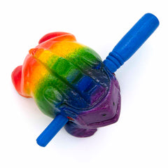 Rainbow Croaking Frog Guiro-Taps & Scrapes-Siesta Crafts