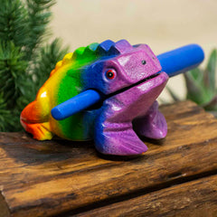 Rainbow Croaking Frog Guiro-Taps & Scrapes-Siesta Crafts