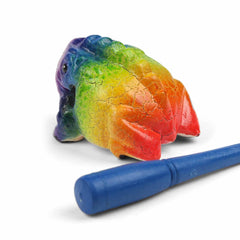 Mini Rainbow Croaking Frog Guiro-Taps & Scrapes-Siesta Crafts