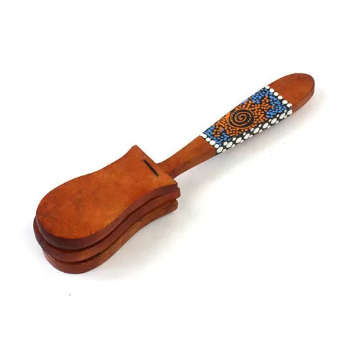 Painted Castanet Rattle-Taps & Scrapes-Siesta Crafts