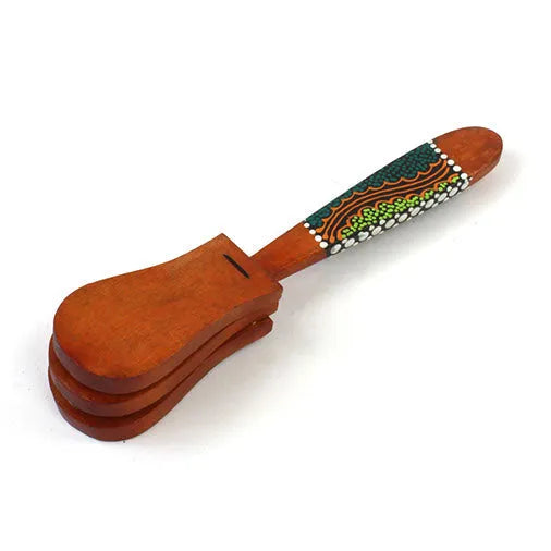 Painted Castanet Rattle-Taps & Scrapes-Siesta Crafts