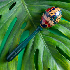 Painted Egg Stick Shaker-Shakers-Siesta Crafts
