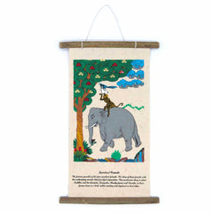 Lokta Deity Scroll - Four Friends-Buddhism-Siesta Crafts