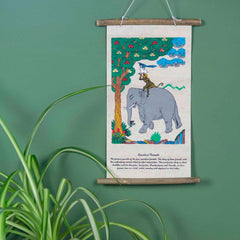 Lokta Deity Scroll - Four Friends-Buddhism-Siesta Crafts