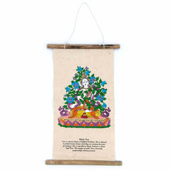 Lokta Deity Scroll - White Tara-Buddhism-Siesta Crafts