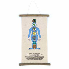 Lokta Deity Scroll - Seven Chakras-Buddhism-Siesta Crafts