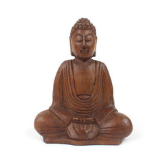Medium Handcarved Sitting Buddha-Buddhism-Siesta Crafts