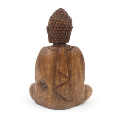 Medium Handcarved Sitting Buddha-Buddhism-Siesta Crafts