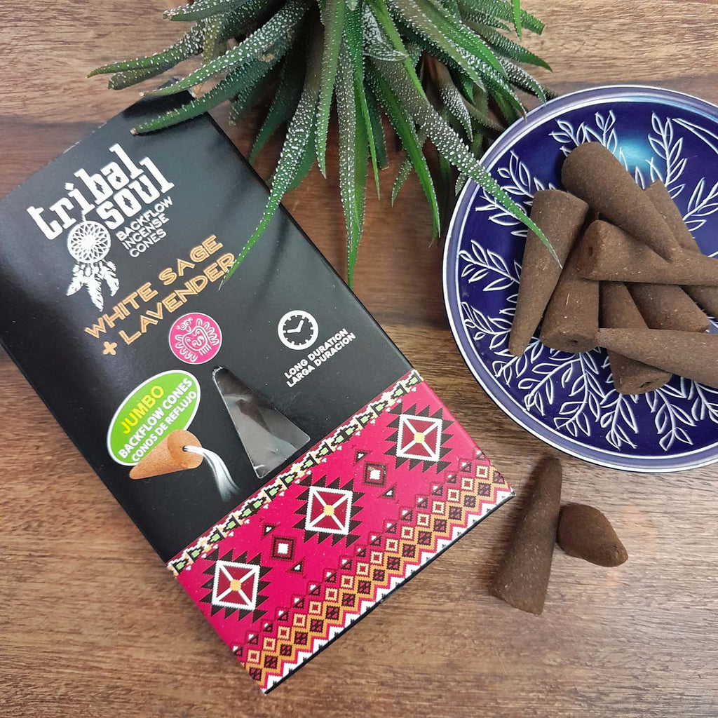 White Sage and Lavender Backflow Incense Cones-Cone Incense-Siesta Crafts
