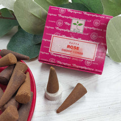 Satya Rose Incense Cones-Cone Incense-Siesta Crafts