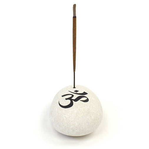 Om Stone Incense Holder-Incense Holders-Siesta Crafts