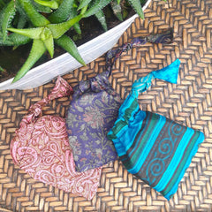 Recycled Sari Eye Mask-Wellbeing-Siesta Crafts