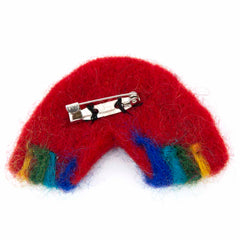 Rainbow Felt Badge-Badges & Brooches-Siesta Crafts