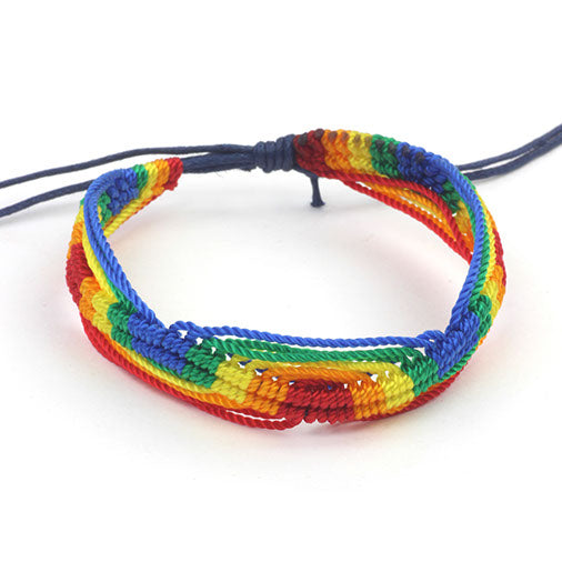 Tube of Rainbow Wristbands (x40)-Bracelets & Wristbands-Siesta Crafts