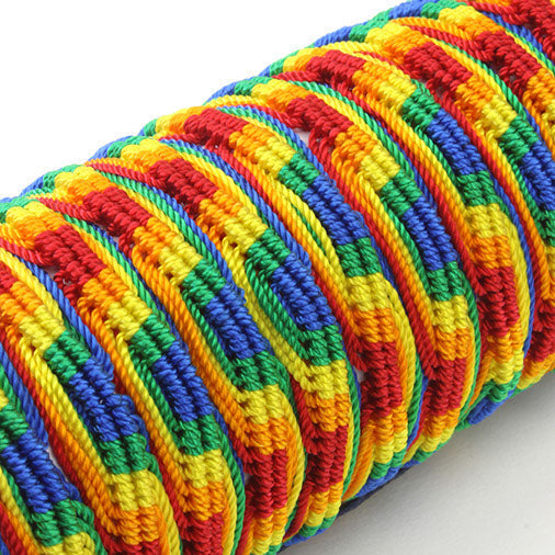 Tube of Rainbow Wristbands (x40)-Bracelets & Wristbands-Siesta Crafts