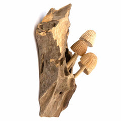 Wall Mushroom Carvings - Small-Ornaments & Figurines-Siesta Crafts