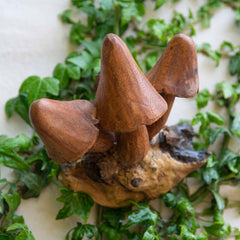 Wall Mushroom Carvings - Large-Ornaments & Figurines-Siesta Crafts