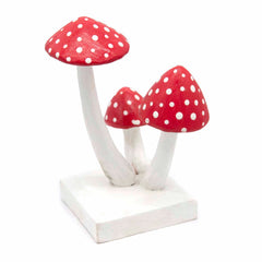 Cluster of Fly Agaric Mushrooms-Ornaments & Figurines-Siesta Crafts