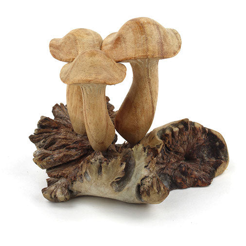 Small Parasite Wood Mushrooms-Ornaments & Figurines-Siesta Crafts