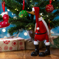 Christmas Santa Duck-Ornaments & Figurines-Siesta Crafts