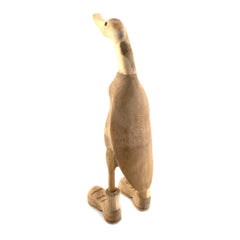 Natural Bamboo Root Duck with Boots-Ornaments & Figurines-Siesta Crafts