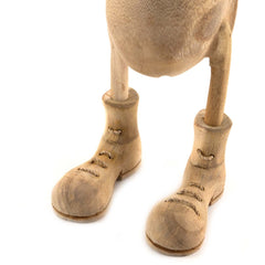 Natural Bamboo Root Duck with Boots-Ornaments & Figurines-Siesta Crafts