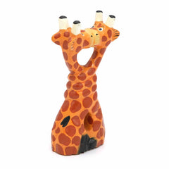Kissing Cartoon Giraffes-Ornaments & Figurines-Siesta Crafts