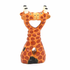 Kissing Cartoon Giraffes-Ornaments & Figurines-Siesta Crafts