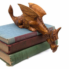 Large Natural Wood Shelf Dragon-Ornaments & Figurines-Siesta Crafts