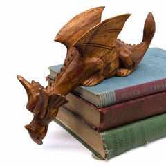 Large Natural Wood Shelf Dragon-Ornaments & Figurines-Siesta Crafts