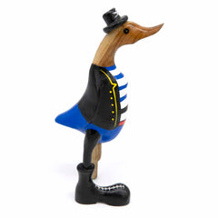Small Blue Pirate Duck-Ornaments & Figurines-Siesta Crafts