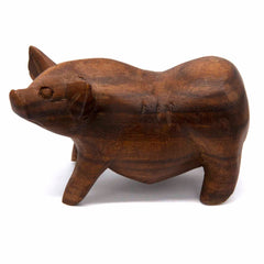 Hand Carved Pig-Ornaments & Figurines-Siesta Crafts
