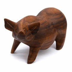 Hand Carved Pig-Ornaments & Figurines-Siesta Crafts