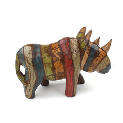 Rustic Rhino-Ornaments & Figurines-Siesta Crafts