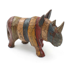 Rustic Rhino-Ornaments & Figurines-Siesta Crafts