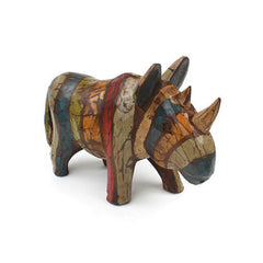 Rustic Rhino-Ornaments & Figurines-Siesta Crafts